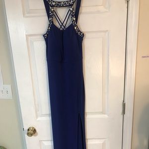 Navy blue long dress